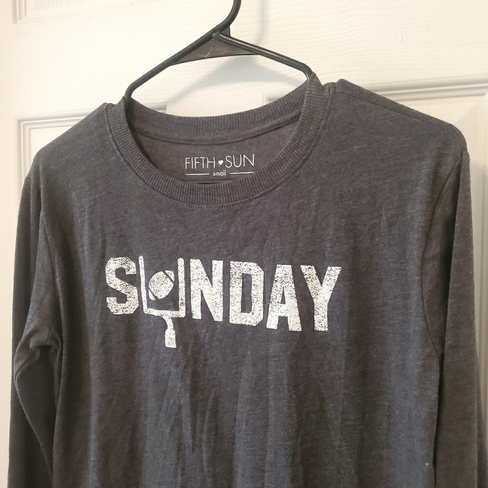 NWOT Sunday football long sleeve small tee